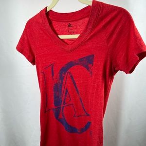 LA Clippers Red Adidas T-shirt Size Small